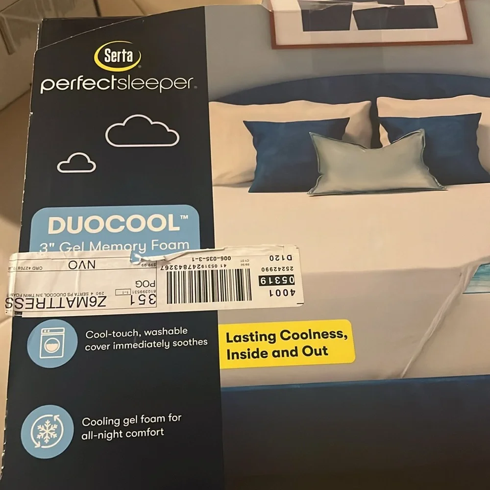 Serta Perfect Sleeper Twin Mattress Cover - White